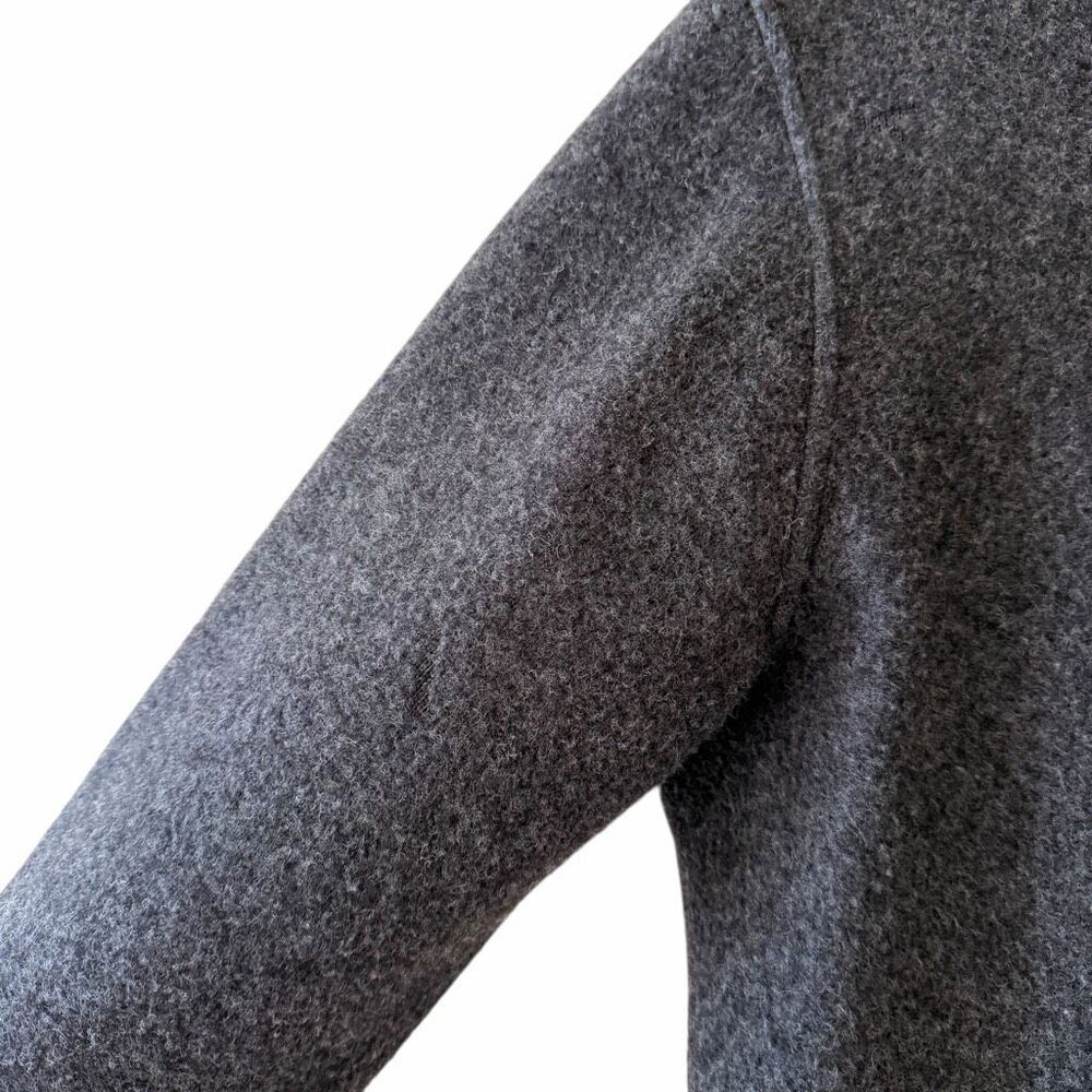 Eileen Fisher wool zip-front bomber fashioned from soft charcoal SZ M - Picture 4 of 10